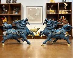Tượng Đồng Kỳ Lân Phong Thuỷ - Xanh Đại Dương