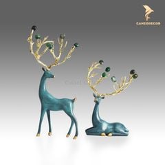 Trang Trí Để Bàn - Tượng Hươu Xanh Trường Thọ