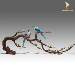 Tượng Đôi Chim Hỷ Tước Bằng Đồng - Cao Cấp