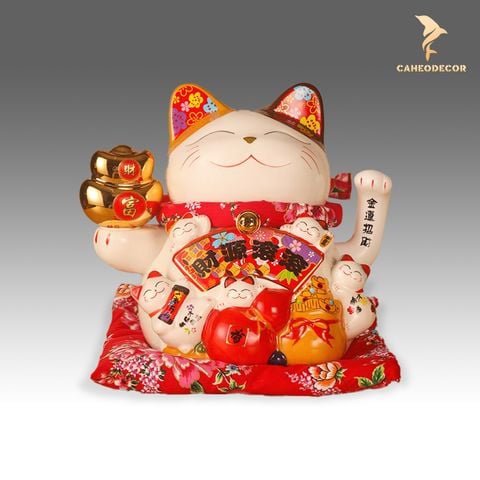 Mèo Thần Tài Vẫy Tay - Tấn Tài Tấn Lộc (25cm)