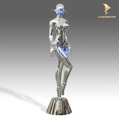 Tượng Đèn Mô Hình Trang Trí Hiện Đại - Cô Gái Robot 2