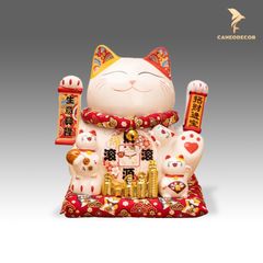 Mèo Thần Tài Vẫy Tay - Tài Lộc Thịnh Vượng (27cm)