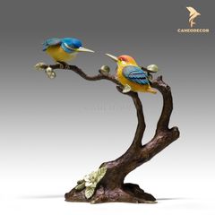 Tượng Đôi Chim Bói Cá Bằng Đồng - Cao Cấp