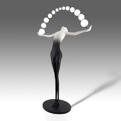 Tượng Đèn Sàn Nghệ Thuật Trang Trí - Cô Gái Nhỏ