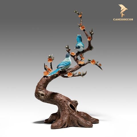 Tượng Đồng Chim Hỉ Thước Đăng Mai - Hỉ Thước Sùng Bái