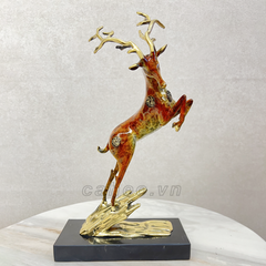 Tượng Đồng Phong Thuỷ Hươu Trường Thọ