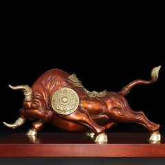 Tượng Bò Tót Tài Chính Bằng Đồng, Bò Tót Tài Chính Phong Thuỷ Để Bàn, Tủ Kệ