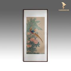 Tranh Đồng Điêu Khắc Đôi Chim Trĩ Uyên Ương