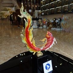 Trang Trí Để Bàn Cá Chép Ngọc