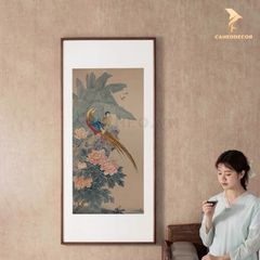 Tranh Đồng Điêu Khắc Đôi Chim Trĩ Uyên Ương