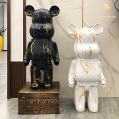 Tượng Mô Hình Gấu Bearbrick Trang Trí Sơn Vân 80cm