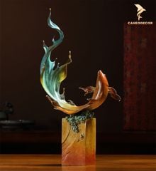 Tượng Đồng Cá Chép Tự Do - Cao Cấp