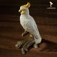 Tượng Chim Vẹt Trắng Bằng Đồng