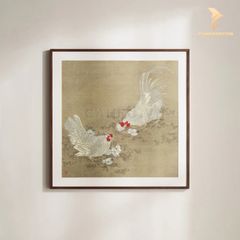 Tranh Đồng Đàn Gà Sum Vầy - Hạnh Phúc Gia Đình