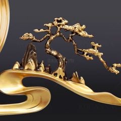 Đồng Hồ Treo Tường Trang Trí Cao Cấp Bằng Đồng Ngựa Mã Đáo