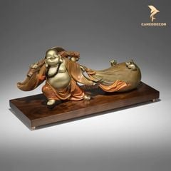 Tượng Đồng Đức Phật Di Lặc Kéo Bao