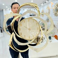 Đồng Hồ Trang Trí Treo Tường Hoa Hồng Cao Cấp
