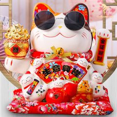 Mèo Thần Tài Vẫy Tay - Kim Tiền Phát Tài (25cm)