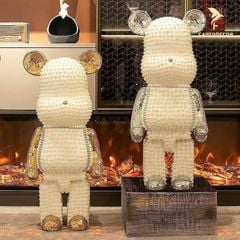 Tượng Gấu Mô Hình Bearbrick Ngọc Trai 80cm