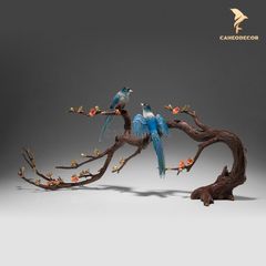 Tượng Đôi Chim Hỷ Tước Bằng Đồng - Cao Cấp