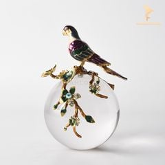 Trang Trí Để Bàn - Chú Vẹt Pha Lê