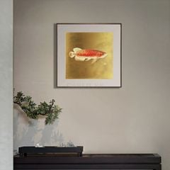 Tranh Đồng Điêu Khắc Thủ Công Cá Chép Rồng