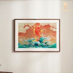 Tranh Đồng Điêu Khắc Cá Chép Nhảy
