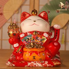 Mèo Thần Tài Vẫy Tay - Kim Vận Phát Tài (22cm)