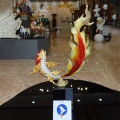 Trang Trí Để Bàn Cá Chép Ngọc