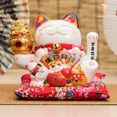 Mèo Thần Tài Vẫy Tay - Kim Tiền Phát Tài (25cm)