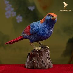 Tượng Chim Khướu Đuôi Đỏ Bằng Đồng - Trang Trí Để Bàn