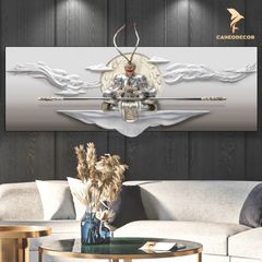 Tranh Phù Điêu 3D Tôn Ngộ Không Ngồi Thiền - Đấu Chiến Thắng Phật