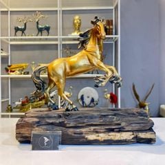 Tượng Ngựa Hí Bằng Đồng - Nhất Mã