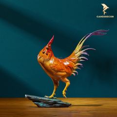 Tượng Gà Trống May Mắn Bằng Đồng - Cao Cấp