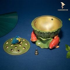 Lư Đồng Đốt Trầm Sen Cá
