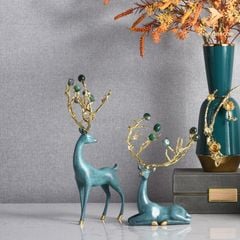 Trang Trí Để Bàn - Tượng Hươu Xanh Trường Thọ
