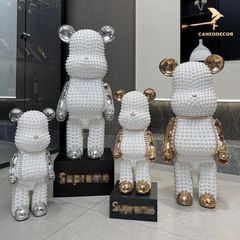 Tượng Gấu Mô Hình Bearbrick Ngọc Trai 80cm