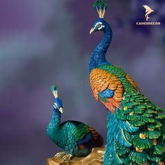 Lục Khổng Tước - Đôi Chim Công Uyên Ương Bằng Đồng