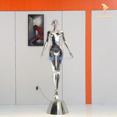 Mô Hình Tượng Đèn Trang Trí Hiện Đại - Cô Gái Robot