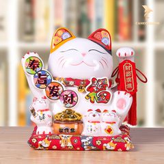 Mèo Thần Tài Vẫy Tay - Lộc Tài Tiến Tới (27cm)