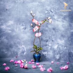 Trang Trí Để Bàn - Bình Hoa Lan Hồ Điệp Bằng Đồng