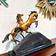 Tượng Đồng Phong Thuỷ Ngựa Mã Đáo Song Hành