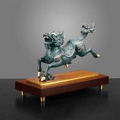 Tượng Kỳ Lân Xanh Bằng Đồng