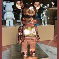 Tượng Mô Hình Gấu Bearbrick Mạ Điện 50cm