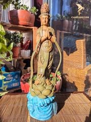 Tượng Quan Thế Âm Chắp Tay Bằng Đồng