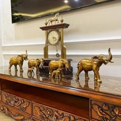 Tượng Gia Đình 3 Voi Bằng Đồng