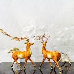 Tượng Đồng Phong Thuỷ Hươu Trường Thọ May Mắn