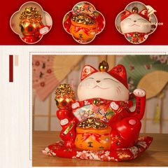 Mèo Thần Tài Vẫy Tay - Kim Vận Phát Tài (22cm)