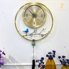 Đồng Hồ Treo Tường Bằng Đồng - Hỷ Thước Kim Trôi