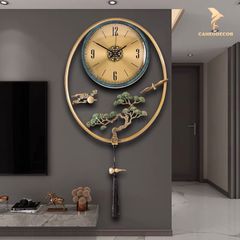 Đồng Hồ Treo Tường Cây Xanh Bằng Đồng